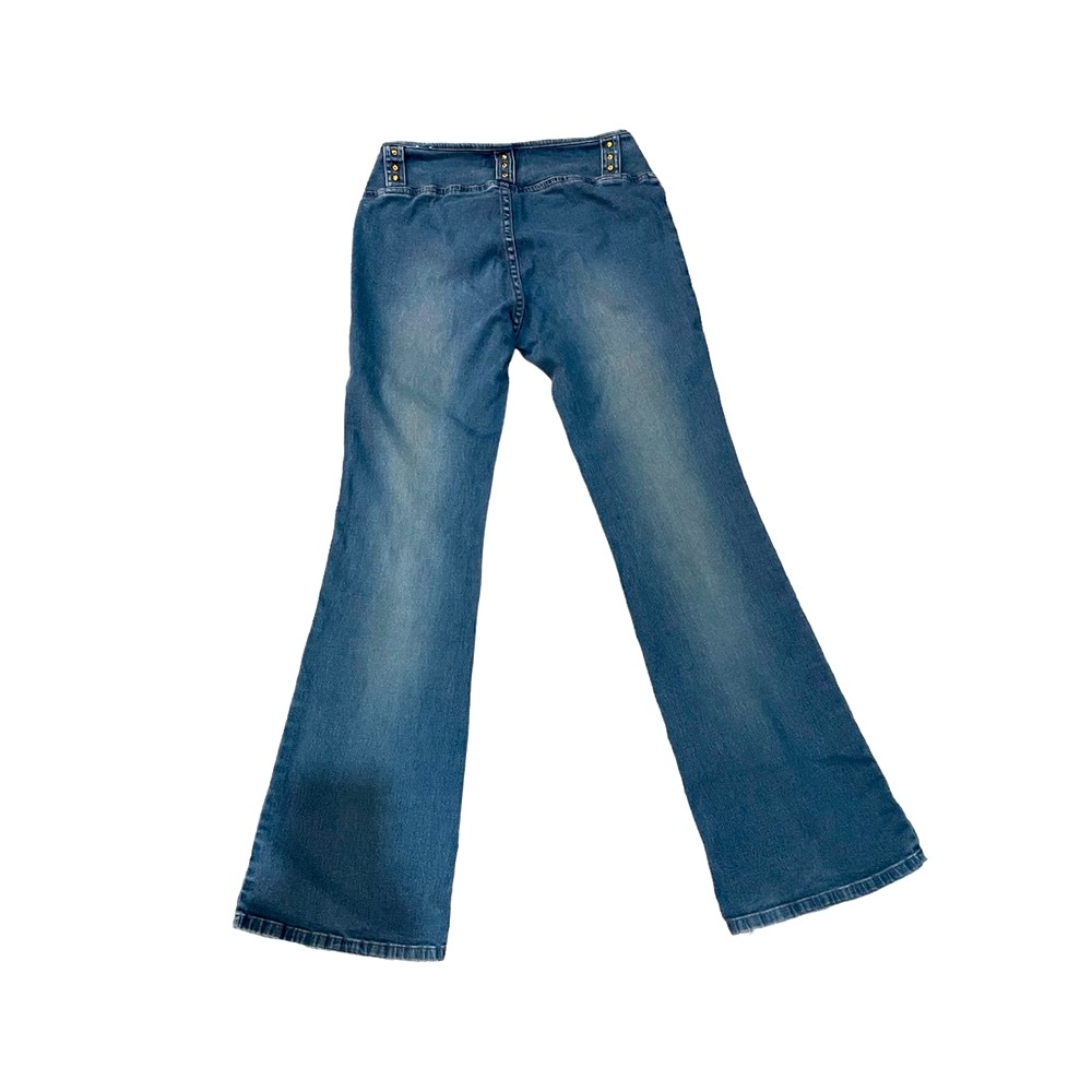 Vintage Flair Jeans Sz. Jr. 5. Has stretch inseam 31 waist 14 1/2 lying flat.
